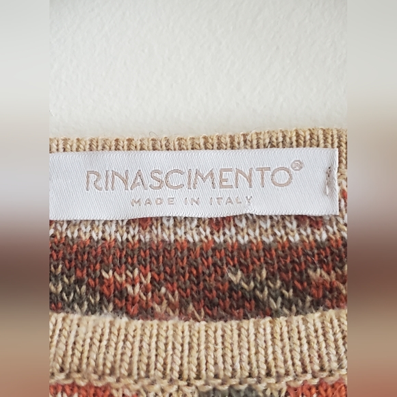 Rinascimento geometric patthern sweater with tassels bottom - Picture 6 of 7